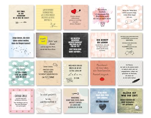 TypeStoff 25 Hyggekarten mit 50 Sprüchen für jeden Tag als Geschenk und Motivation -...